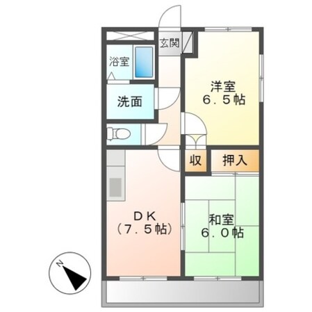 サンライズ　ウエストの物件間取画像